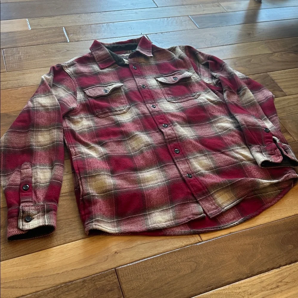 Orvis Big Bear Plaid heavyweight flannel shirt jacket Sz medium - Picture 5 of 5
